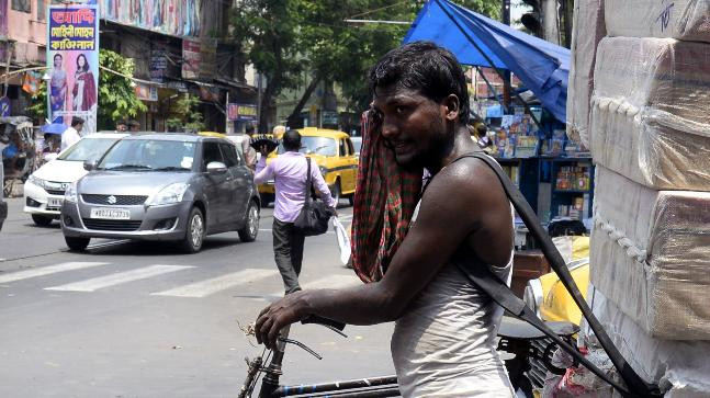A worker in Kolkata