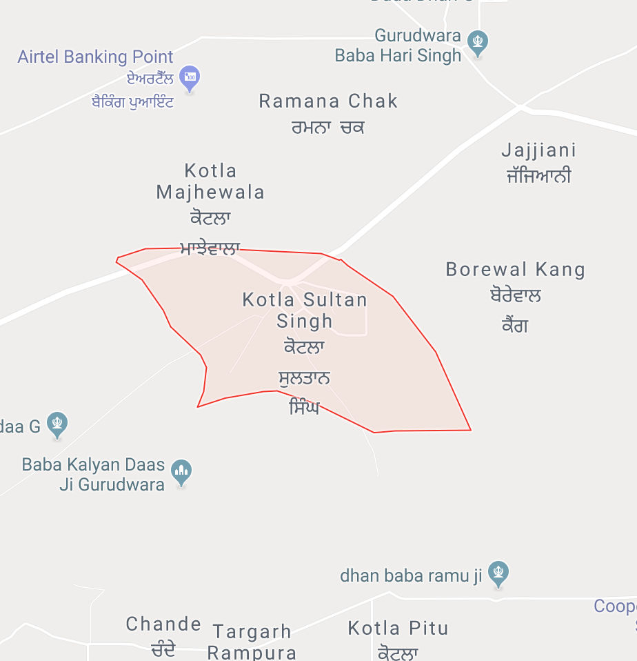 Kotla Sultan Singh Map Kotla Sultan Singh, Amritsar District | Punjab Partition