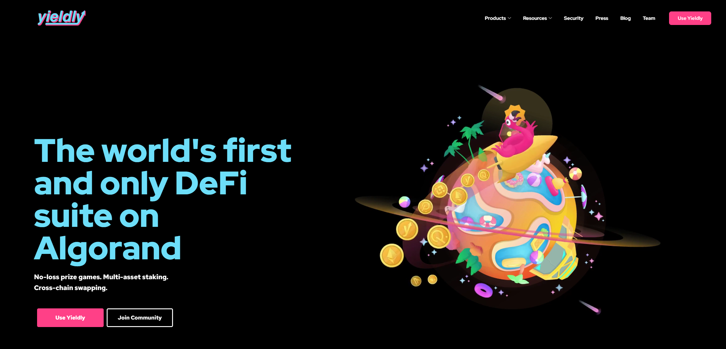Algorand初のDeFi ”yieldly”について content media