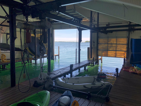 Boat house doors!
Cool boat house in grosse ile i got to work on. What a beautiful work site!