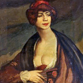 Ernest Marneffe, Portrait de Femme à l'Eventail, d'après Drouot Digital Paris & Maison Lhomme Liège