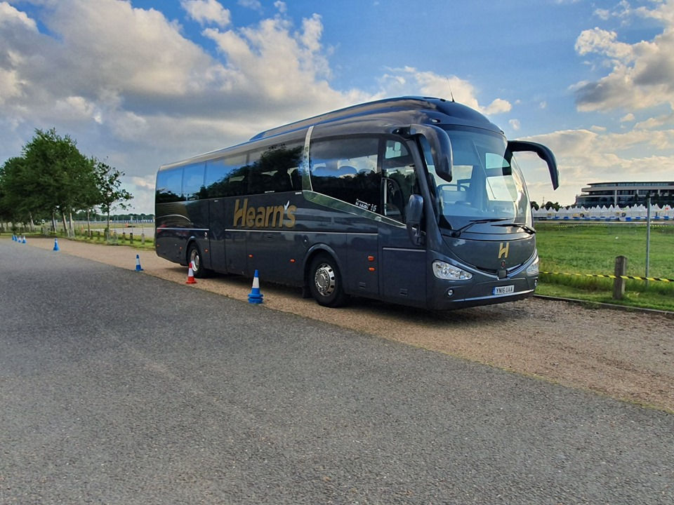 Hearns coach parked at the side of a driveway