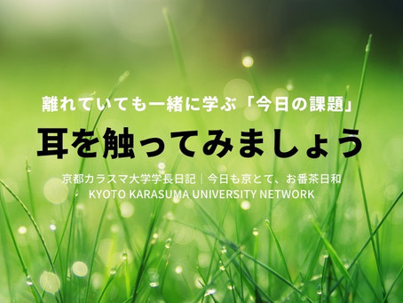 今日も京とて、お番茶日和|京都カラスマ大学学長日記(4/13)