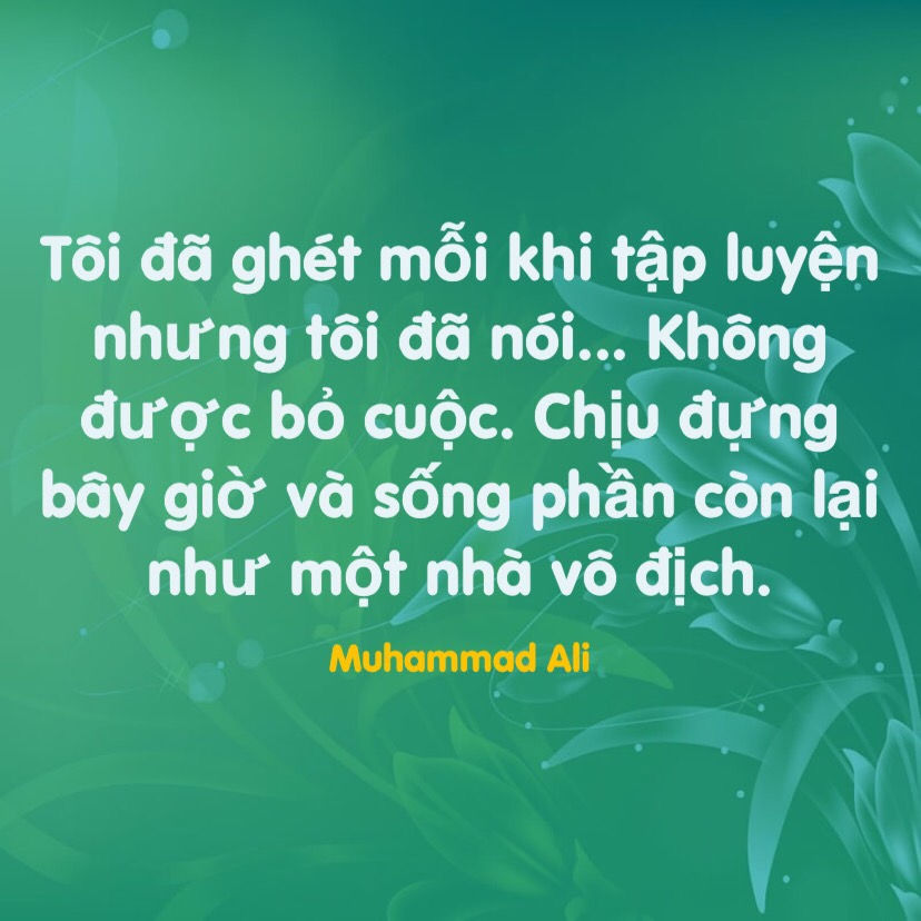 Sống cuộc sống nhà vô địch Muhammad Ali