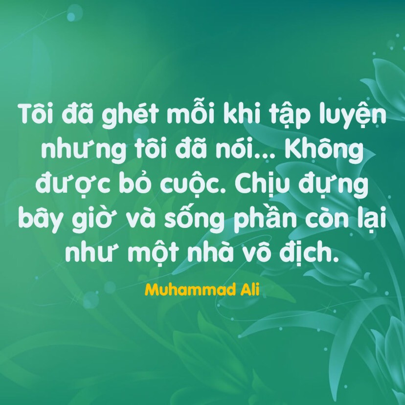 Sống cuộc sống nhà vô địch Muhammad Ali