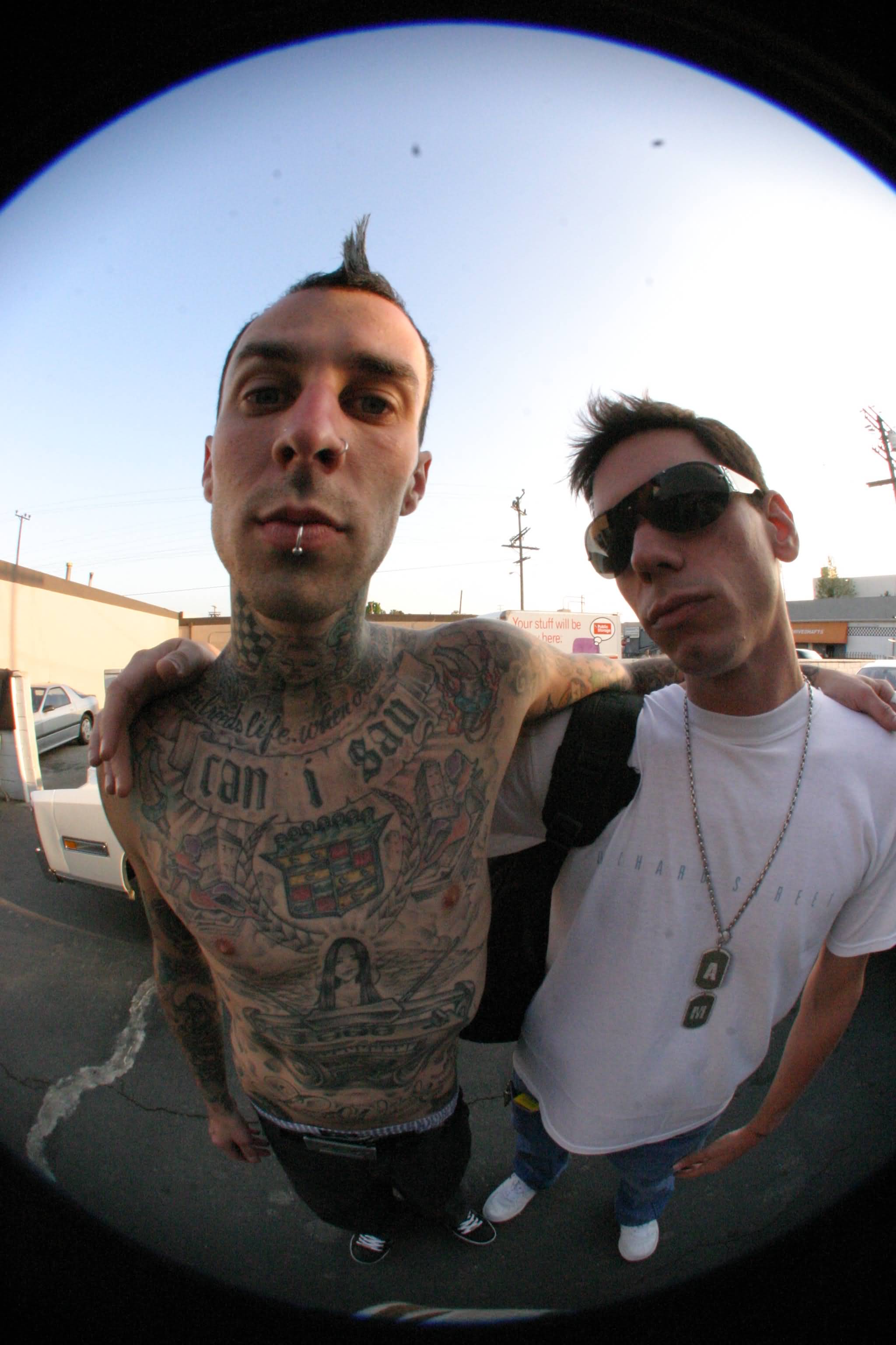Pics from DJ AM & Travis Barker's first rehearsal together content media