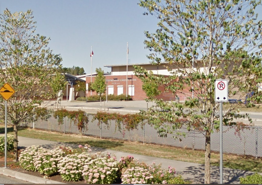 Langley’s R.C. Garnett Demonstration Elementary was closed down Thursday as summer classes were disrupted by what was thought to be a gas leak.