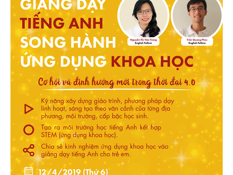 Workshop: Giảng dạy Tiếng Anh song hành Ứng dụng khoa học