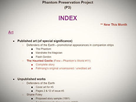 Preservation Project - July 2020 Update