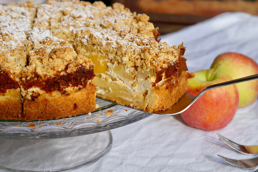 Apfel-Streusel-Käsekuchen mit Ingwer