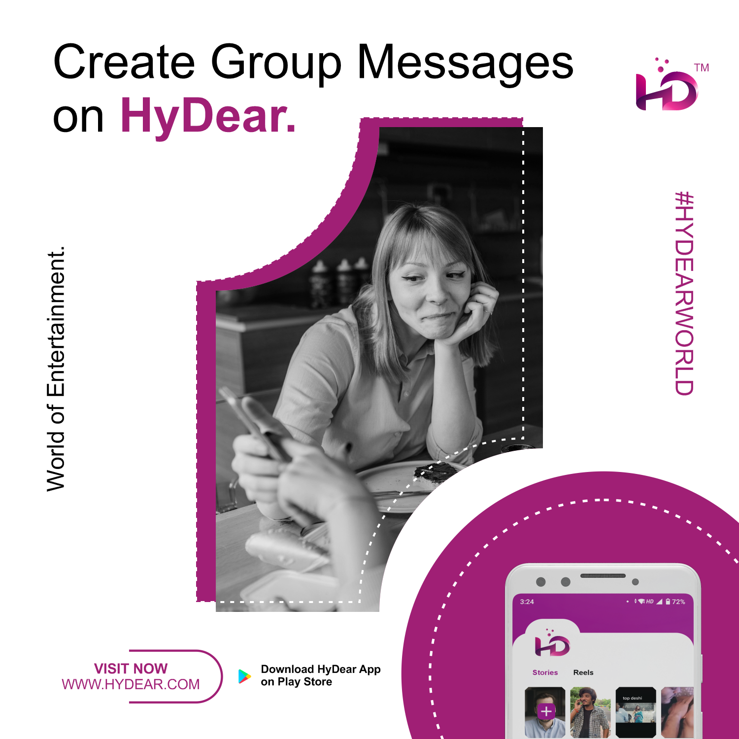 Hydear have various interesting upgraded features content media