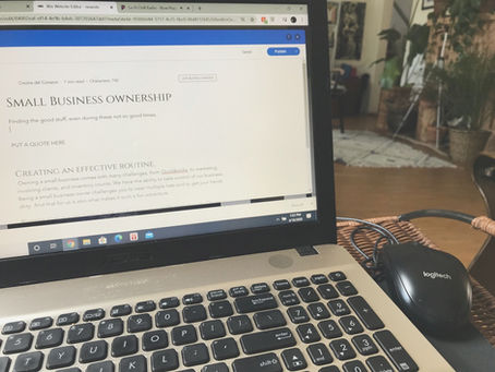 Working on your small business, instead of in (at least while in Quarantine)