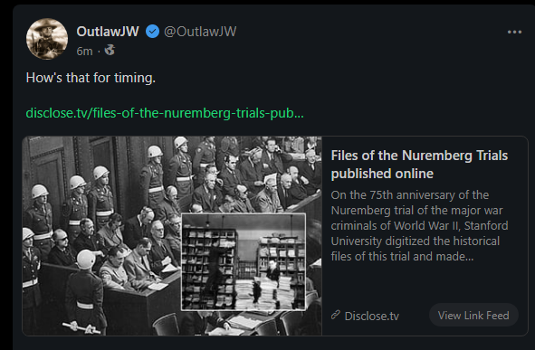 Nuremberg Trials published online content media