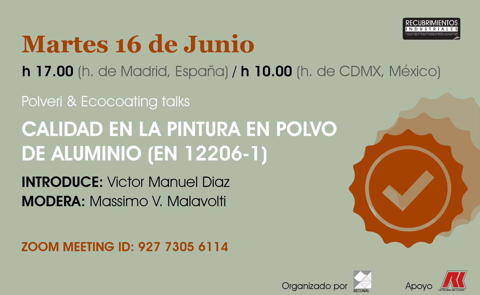 Polveri & ecoCoating Talks. Martes 16 de Junio content media