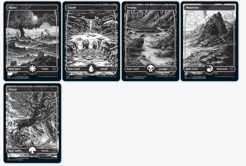 Innistrad: Crimson Vow - missing art set and lands content media