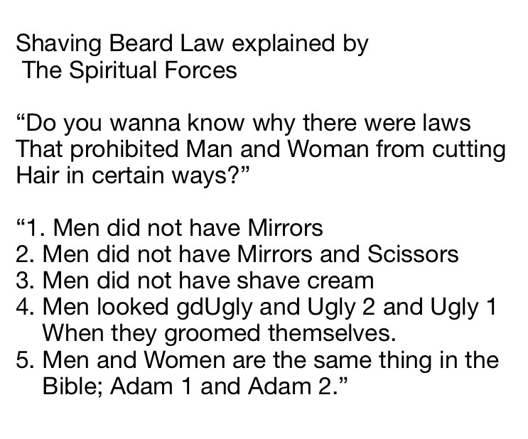 Shaving laws in the Bible explained by Spiritual Forces content media