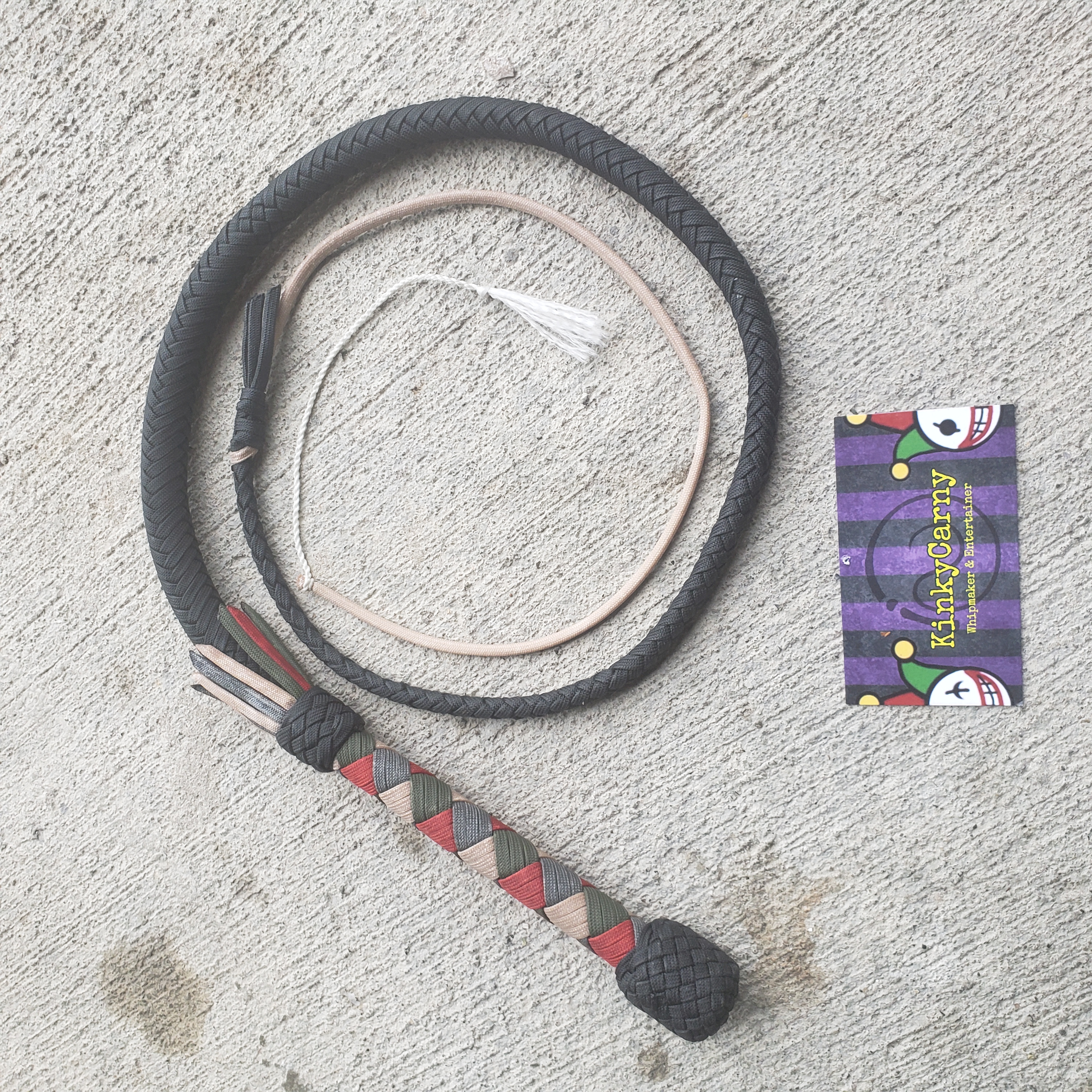 New 3ft Jester Themed Nylon Bull Whip $125 content media