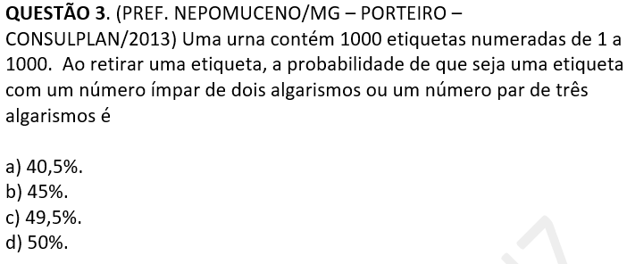 QUESTÃO 3 | SIMULADO 1 | PROBABILIDADE content media
