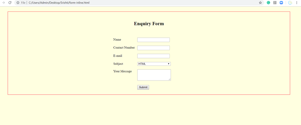 HTML Forms Templates using CSS