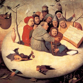 Jérôme Bosch, Le Concert  dans l'Oeuf (1480), copie Pinterest, WikiArt, ArtCanvas et Wikipédia
