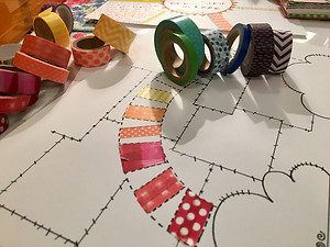 Rainbow of washi tape for #rainbowtemplate