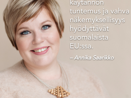 Päivän suosittelija: Annika Saarikko