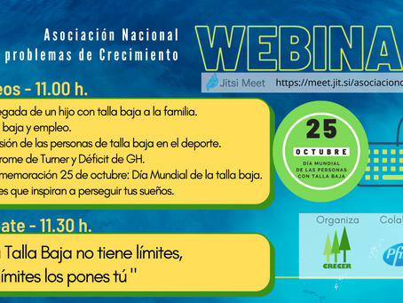 WEBINAR ( 25-10, Día Mundial de la personas con Talla Baja )