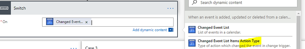 Choose the "Changed Event List Items Action Type" for your actiontype ID.