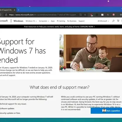 Microsoft Announces Date to Retire New Edge Scanner in Windows 7