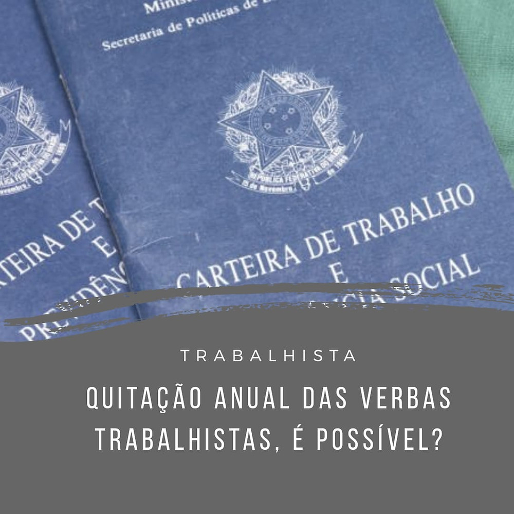 quitação anual verbas trabalhistas
