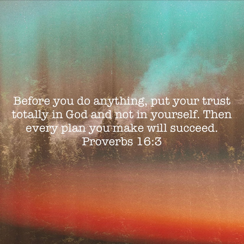 Whilst you wait - Totally Trust
Prov 16:3 A simple, yet powerful & testing verse. There is power in His promises. content media