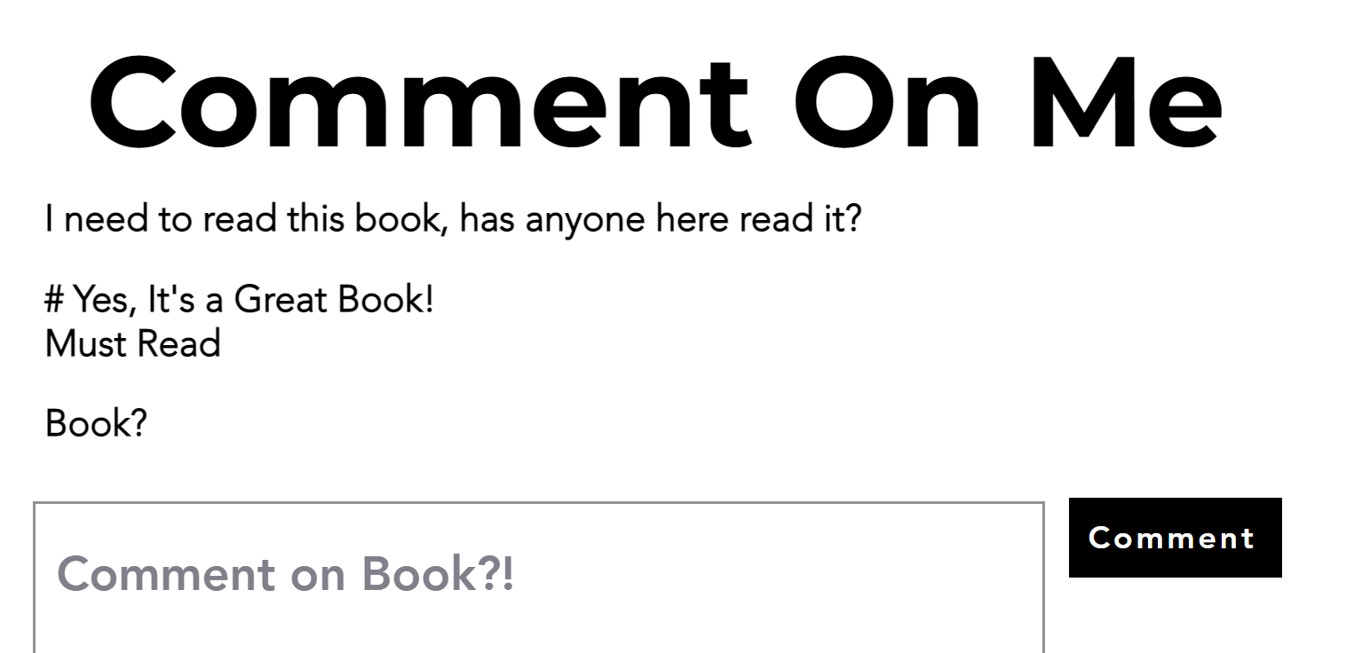 Real Time Commenting System | Part 1 content media
