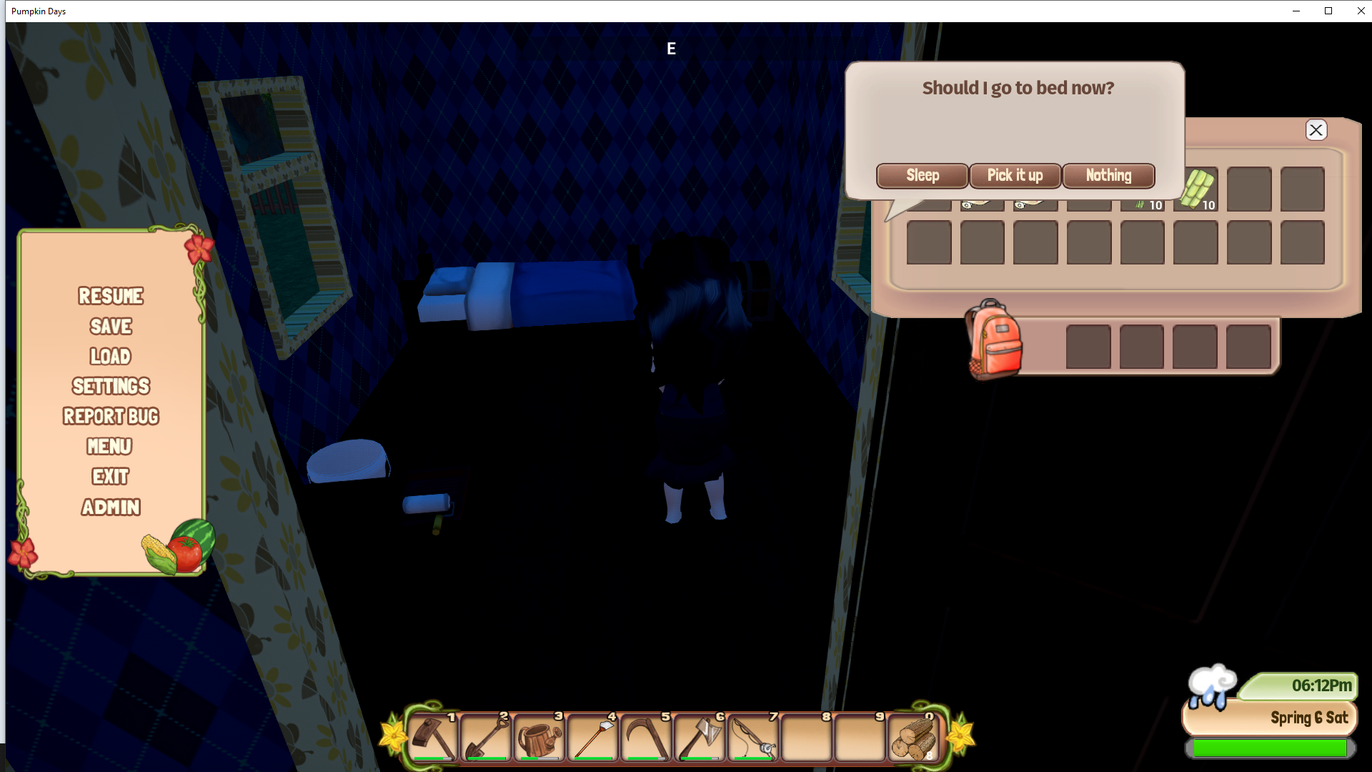 I can interact with furniture while the menu screen is on(?) content media