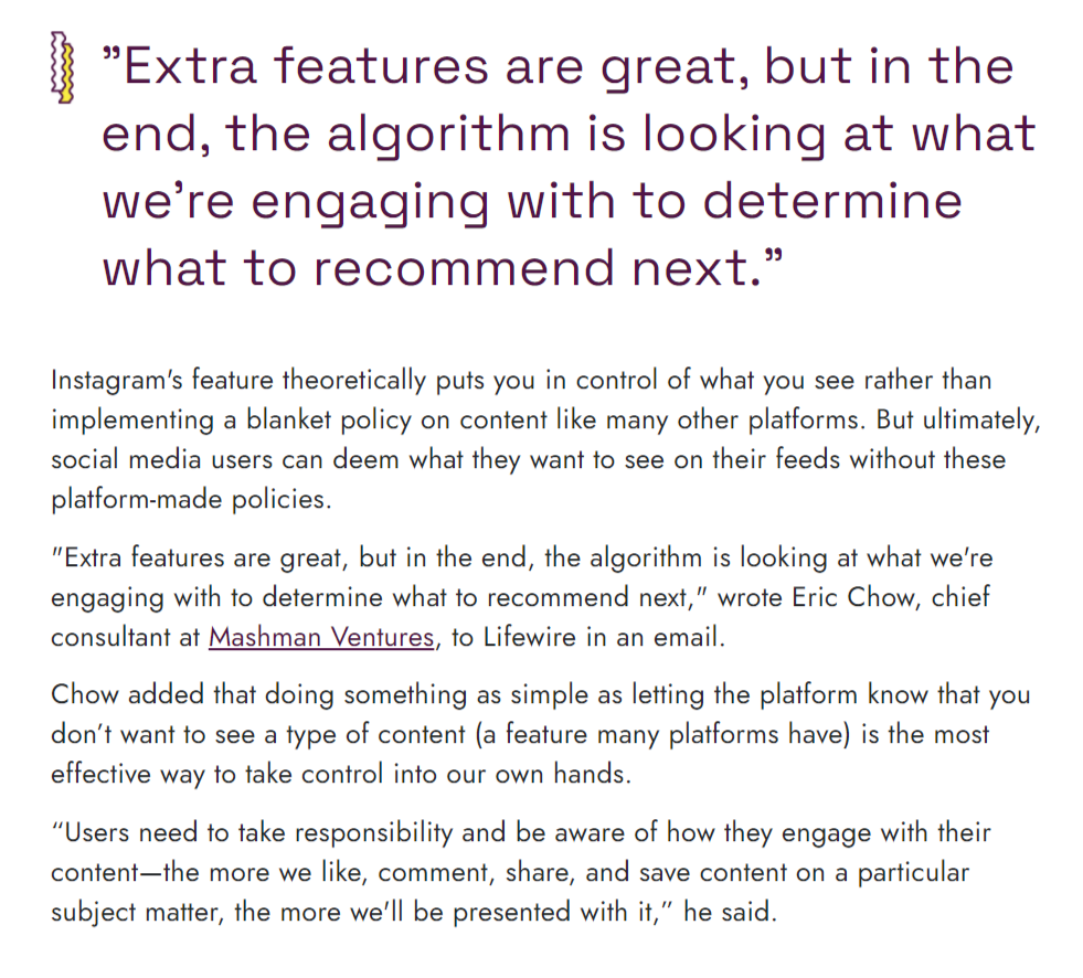 Chief Consultant Eric Chow's Expert Opinion Is Featured In A Lifewire Article content media