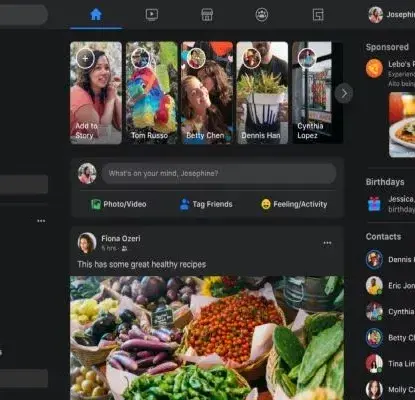 Facebook Releases Dark Mode for New Desktop Version