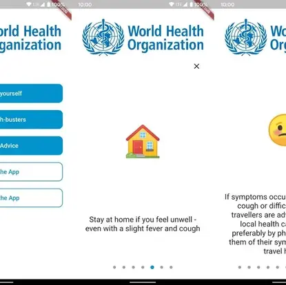 Coronavirus Application of the World Health Organization: WHO MyHealth