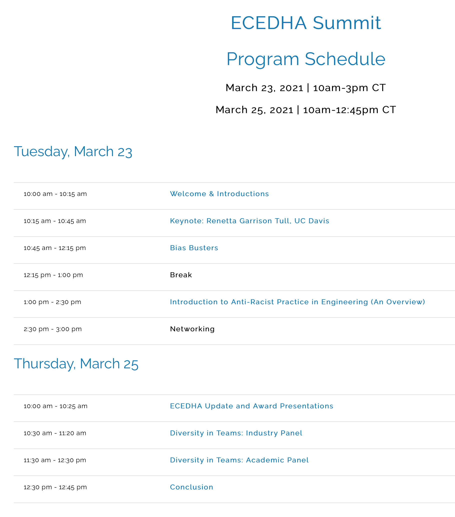 ECEDHA Summit March 23 and 25 content media
