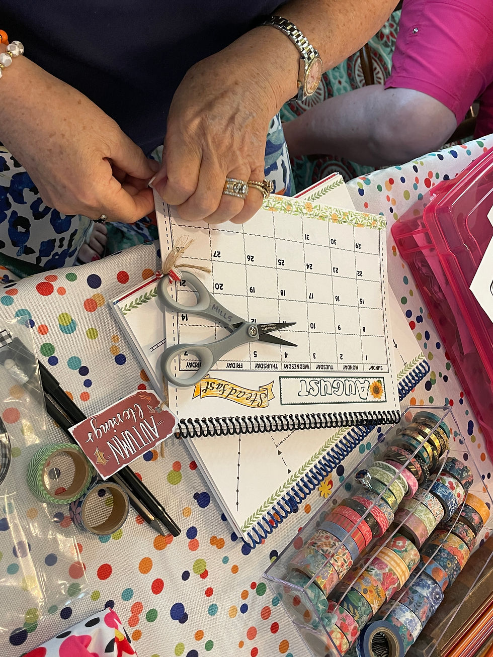 Preparing BQ Calendar page for August