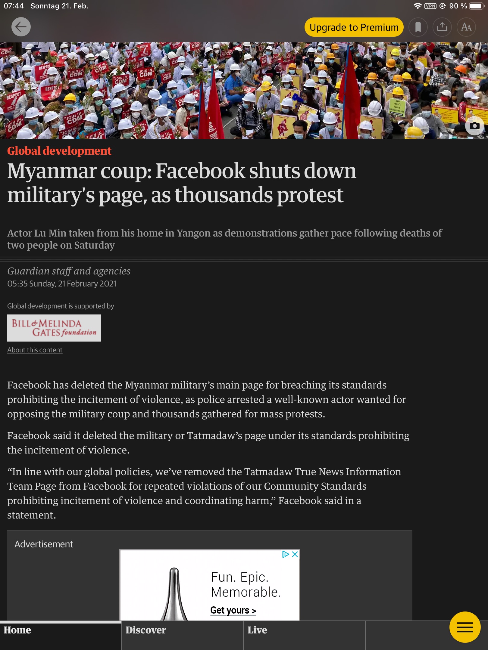 Facebook schaltet den Kanal vom Militär in Myanmar ab content media