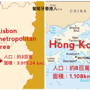 里斯本vs香港 土地人口對對碰