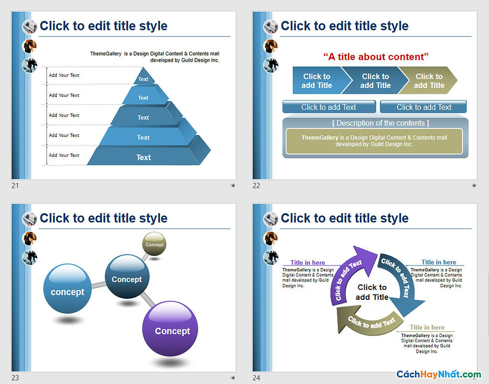 PowerPoint Template 437TGp_bizpeople_light_ani Free