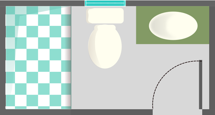 distribución de baño