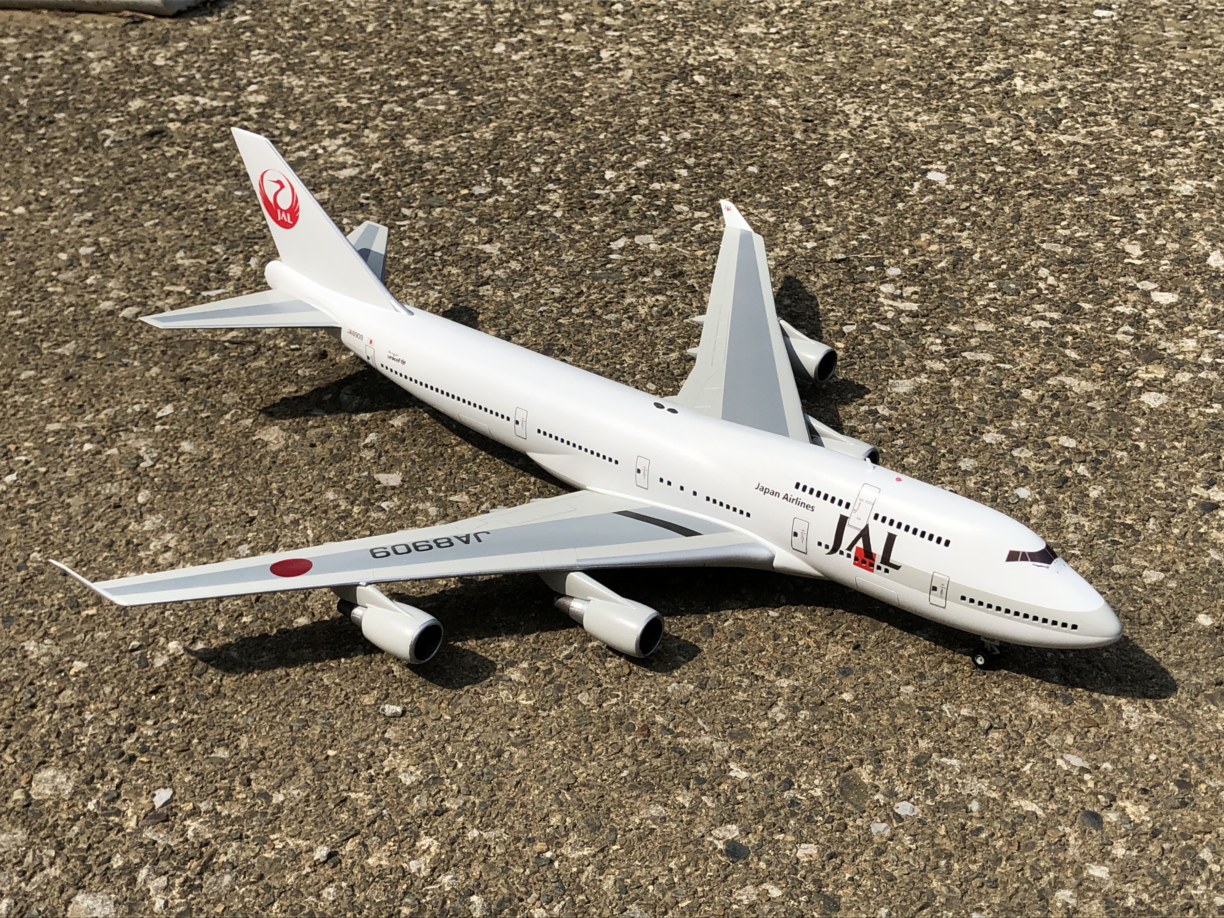 JAL 鶴丸 B747-200 濡れ BIGBIRD JAL 鶴丸 B747-200 濡れ BIGBIRD