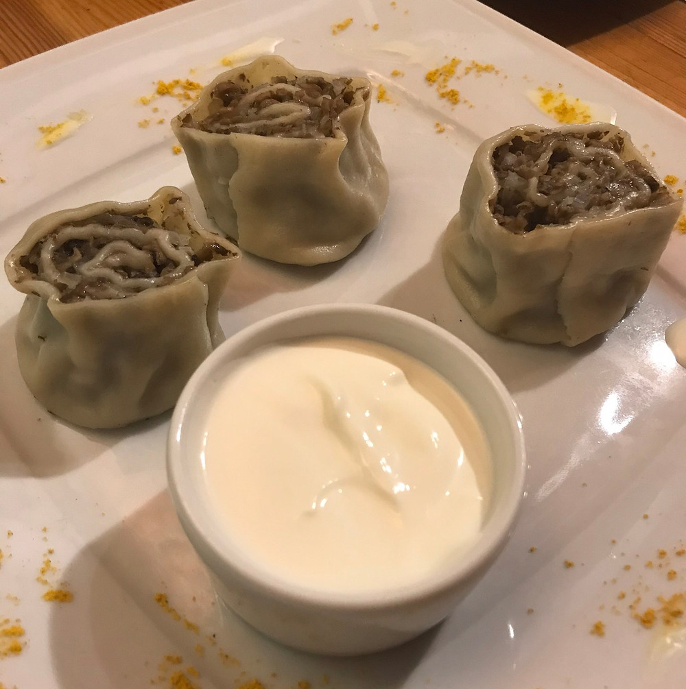 Dumplings from Pelmenya restaurant st petersburg russia