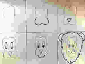 Easy lion drawing to teach kids how to draw a lion