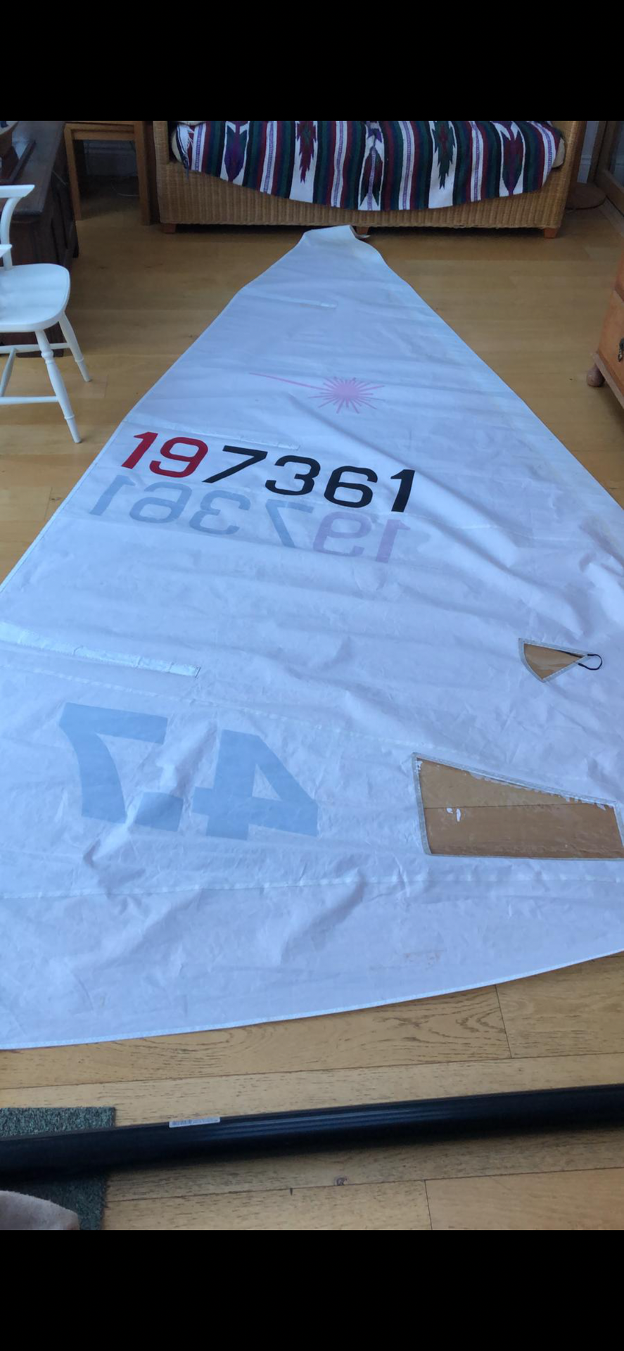 Laser 4.7 Sail and Mast Section for Sale content media