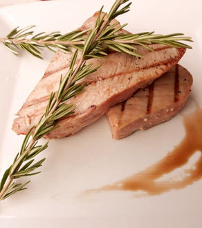 Grilled Teriyaki Tuna Steaks With Honey & Lavender Pink Himalayan Salt