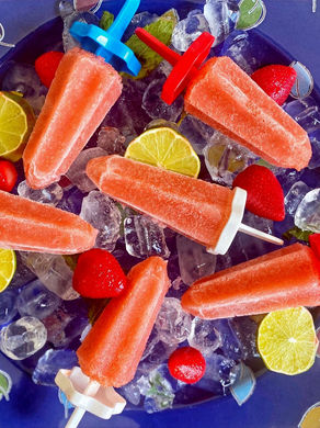 Strawberry Mojito Popsicles