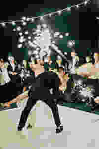 Wedding couple performing their wedding dance