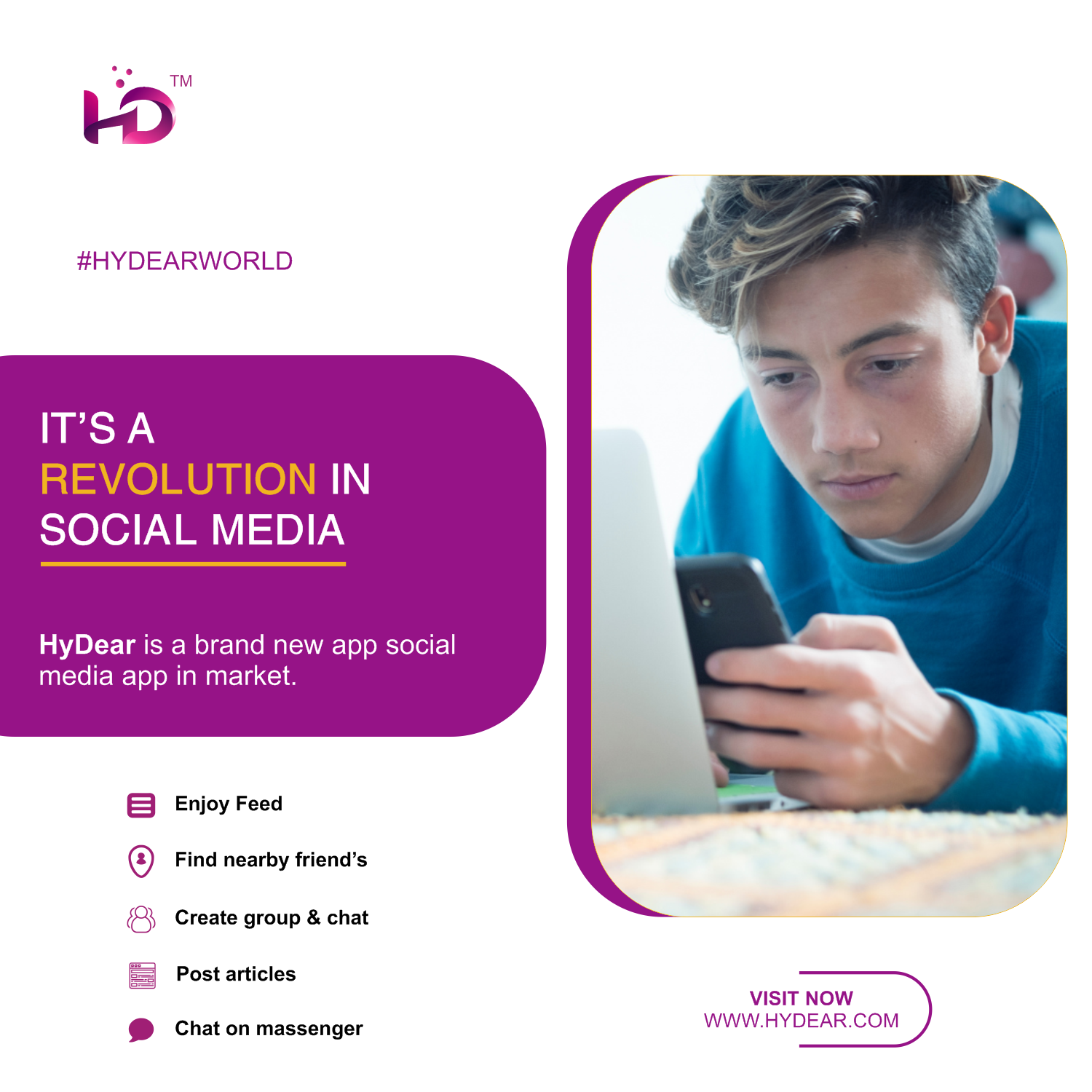 Hydear is make in india leading platform content media